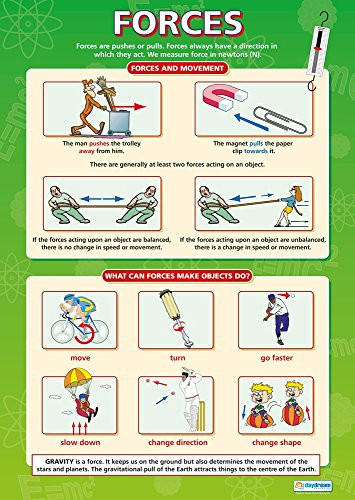 Daydream Education Forces | Science Posters | Gloss Paper Measuring 33 x 23.5 | STEM Charts for The Classroom | Education Charts