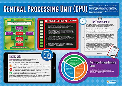 Central Processing Unit | Computer Science Posters | Gloss Paper Measuring 33 x 23.5 | STEM Posters for The Classroom | Education Charts by Daydream Education