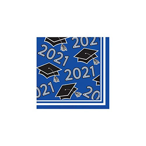 Cobalt Blue 2021 Grad Beverage Napkins- 108 ct