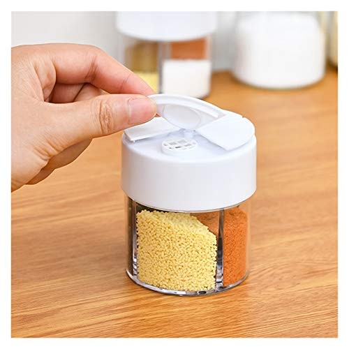 Four Compartments Cruet Condiment Seasoning Jars Set For Spices Pepper Bottles Salt Shakers Holder Kitchen Storage Box Organizer