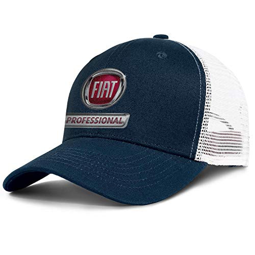 Cotton Dark_Blue Baseball Cap Fiat-Automobiles-Logo- Snapback Classic Mesh Hat