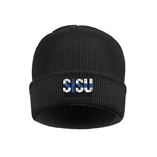 coolgood Beanie Hats for Mens Women's Finland-Flag-Sisu-Finnish-Pride- Acrylic Ski Caps