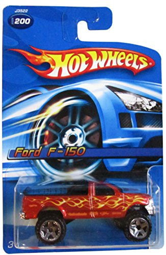 Mattel Hot Wheels 2006 1-64 Scale Orange Flames Ford F-150 Die Cast Truck 200