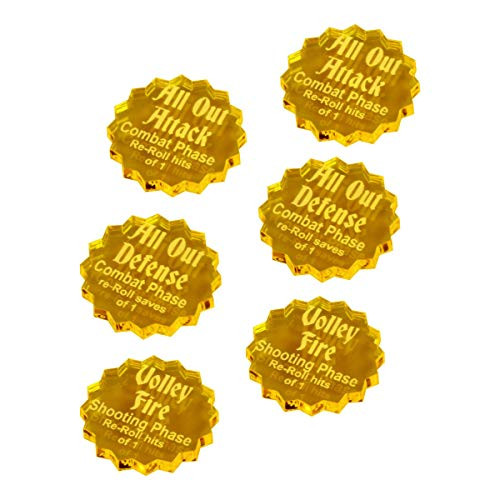 LITKO Command Ability Token Set- Compatible with AoS- 2019 GH- Transparent Yellow -6-