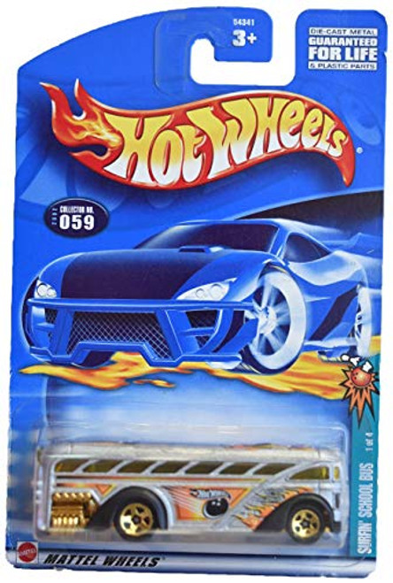 DieCast Hotwheels Surfin' School Bus- Silver 59