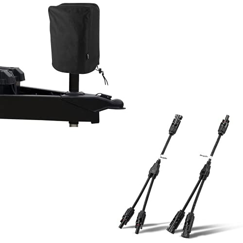 BougeRV 600D Polyester Electric Tongue Jack Cover and Solar Connectors Y Branch Parallel Adapter Cable Wire Plug Tool Kit for Solar Panel