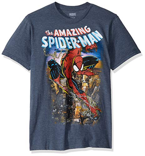 Marvel unisex adult T-shirt T Shirt- Navy Heather- XX-Large US