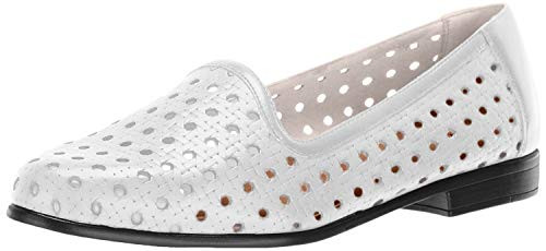 Trotters Women's Liz Open Weave Ballet Flat- White- 5.5 M US