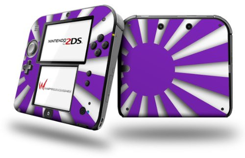 Rising Sun Japanese Flag Purple - Decal Style Vinyl Skin fits Nintendo 2DS - 2DS NOT INCLUDED -OEM Packaging-