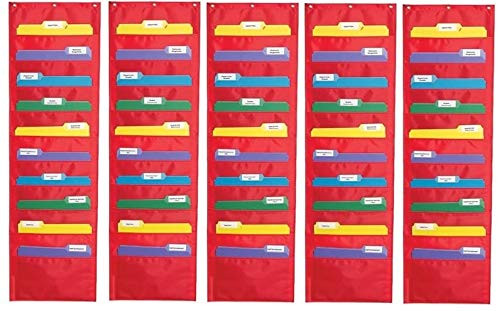 5 Pack CARSON DELLOSA STORAGE POCKET CHART