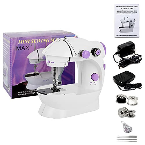 Mini Sewing Machine Household Portable Sewing Machine Double Thread Electric Sewing Machine with Foot Pedal Suitable for Beginners Mini Sewing Machine Household Portable Sewing Machine Double Thread Electric Sewing Machine with Foot Pedal Suitable for Beginners