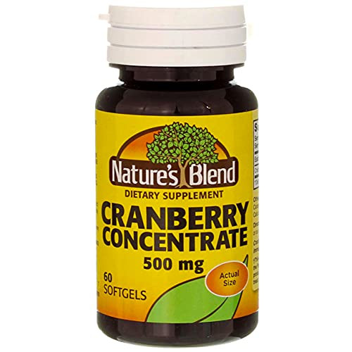 Nature's Blend Cranberry Concentrate 500 mg Soft Gels - 60 ct- Pack of 2