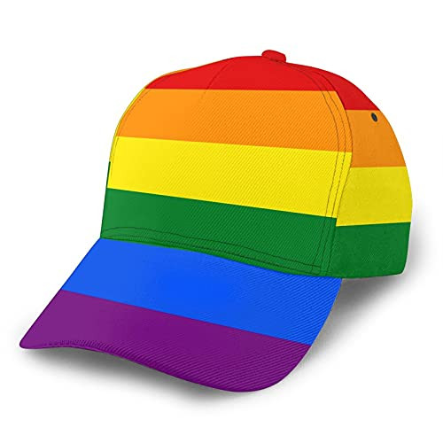 antkondnm Rainbow Pride Gay Lesbian Contemporary Boys Girls Baseball Cap Low Profile hat Sports Hat Dad Hat