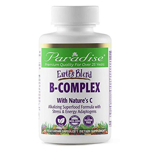 Paradise Herbs Earth's Blend- B-Complex with Nature's C- 60 Vegetarian Capsules Paradise Herbs Earth's Blend- B-Complex with Nature's C- 60 Vegetarian Capsules