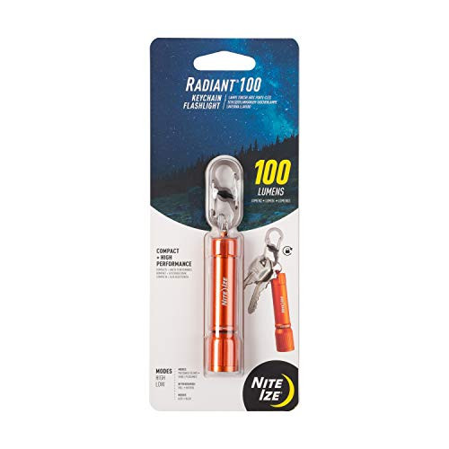 Nite Ize R100F-19-R7 Radiant 100 Keychain EDC Flashlight- Orange