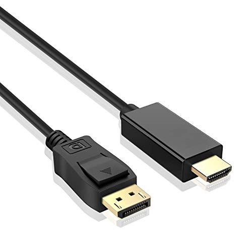 NAHAO 6FT DisplayPort to HDMI Cable Male to Male DP to HDMI Gold-Plated Cord for HDTV, Monitor, Projector, Desktop, AMD, NVIDIA, Lenovo, HP, ThinkPad (Black) NAHAO 6FT DisplayPort to HDMI Cable Male to Male DP to HDMI Gold-Plated Cord for HDTV, Monitor, Projector, Desktop, AMD, NVIDIA, Lenovo, HP, ThinkPad (Black)