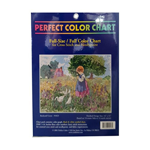 Perfect Color Chart Full Size Full Color Chart for Cross Stitch and Needlepoint - Backyard Geese 91023