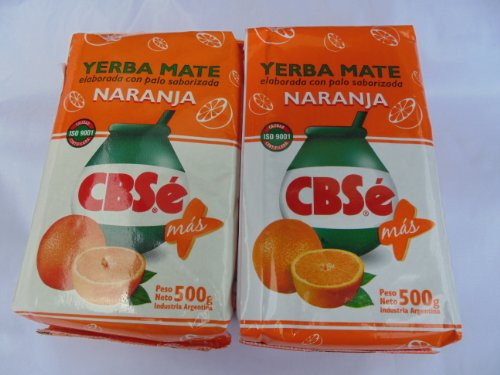 Yerba Mate Cbse Orange/naranja- 1.17 Lbs/500 G -2pack-