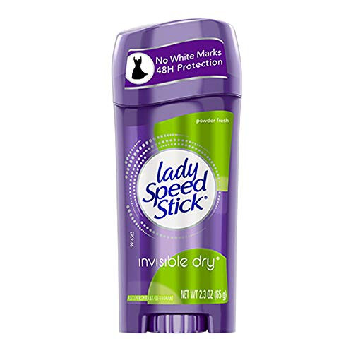 Lady Speed Stick Antiperspirant Deodorant Invisible Dry- Powder Fresh 2.3 oz -Pack of 5-