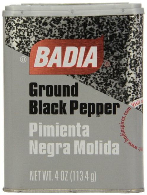 Badia Black Pepper Ground Can- 4-ounces -Pack of6- Badia Black Pepper Ground Can- 4-ounces -Pack of6-
