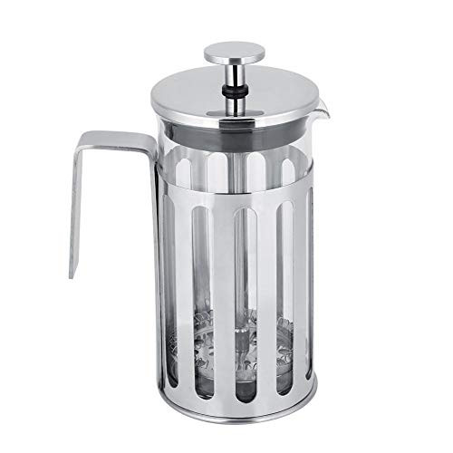 ??????? ????????? ? Coffee Pot-Stainless Steel Glass French Press Filter Coffee Pot Household Tea Maker-350ML-