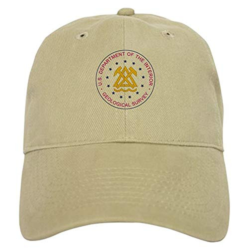 Ruio Usgs Khaki Baseball Cap with Adjustable Closure Unique Printed Unisex Baseball Hat
