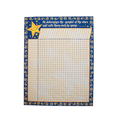 Fun Express Number of The Stars Spiritual Chart - 1 Piece - Educational and Learning Activities for Kids