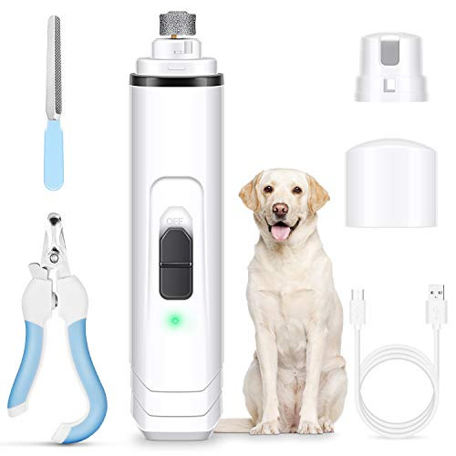 Magicfun Pet Nail Grinder for Dogs- 2 Speeds Rechargeable Dog Nail Trimmer Silent Clippers Painless Paws Grooming and Smoothing for Small/Medium/Large Dogs Cats Magicfun Pet Nail Grinder for Dogs- 2 Speeds Rechargeable Dog Nail Trimmer Silent Clippers Painless Paws Grooming and Smoothing for Small/Medium/Large Dogs Cats