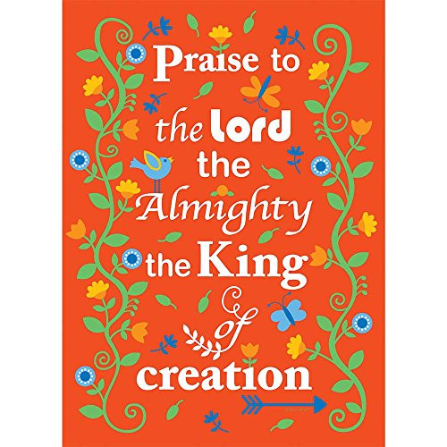 Praise To The Lord Burnt Orange Florals 13 x 18 Rectangular Small Garden Flag