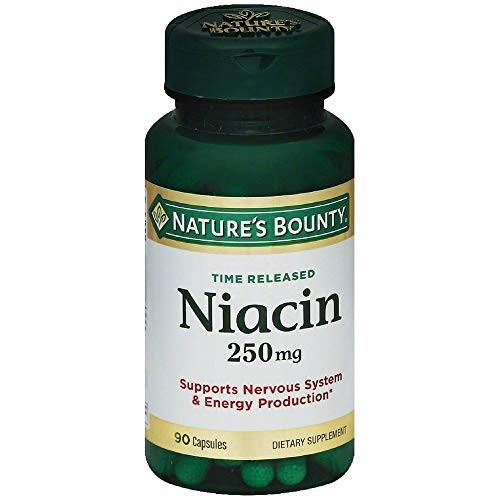 Nature's Bounty Natural Time Release Niacin 250 mg Capsules 90 ea - Pack of 2-