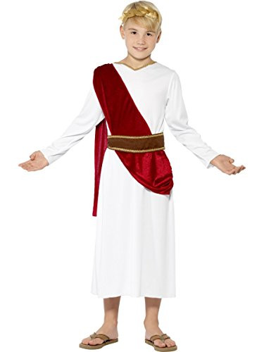 Smiffys Boys' M-US Age 7-9 years Roman Costume- White
