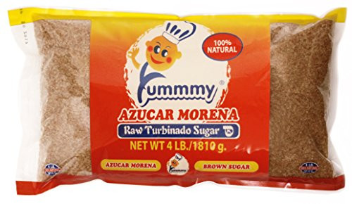 Yummmy Raw Turbinado Coarse Sugar, 4 Lb, (48 0z) Kosher Certified, Azucar morena