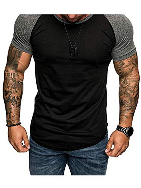 rrhss Mens Muscle Gym T-Shirts Short Sleeve Workout Athletic Bodybuilding Cotton Tee Black rrhss Mens Muscle Gym T-Shirts Short Sleeve Workout Athletic Bodybuilding Cotton Tee Black