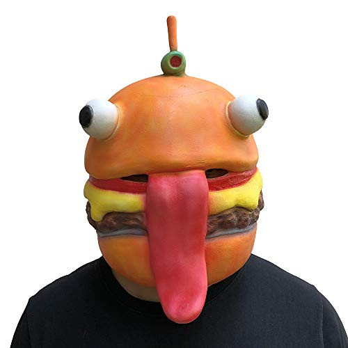 MostaShow Beef Boss Mask Cosplay Durr Burger Masks Adult Latex Full Face Helmet Halloween Party Props