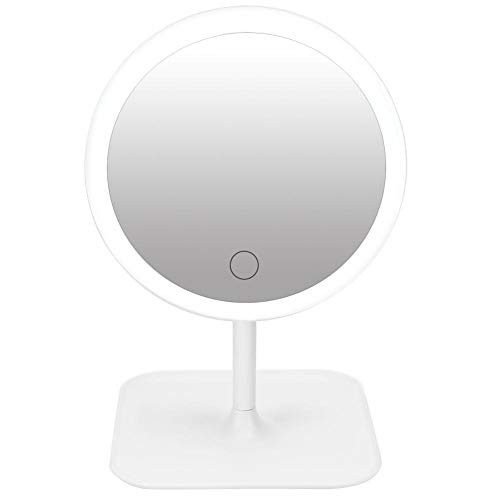 ?????? ?????? ?????? ??????Magnifying make-up mirror Illuminated make-up mirror Make-up mirror with lights LED make-up mirror for home for travel for hotel-Pearl White-