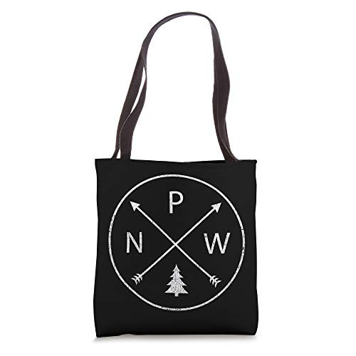 Simple Pacific Northwest Accessory Arrows Pine Tree PNW Tote Bag