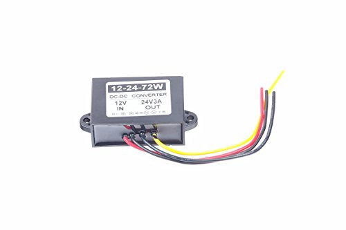 KNACRO DC to DC 12V to 24V Boost Converter Voltage Step Up Converter, 3A 72W Car Power Supply Waterproof Voltage Regulator Transformer Module KNACRO DC to DC 12V to 24V Boost Converter Voltage Step Up Converter, 3A 72W Car Power Supply Waterproof Voltage Regulator Transformer Module