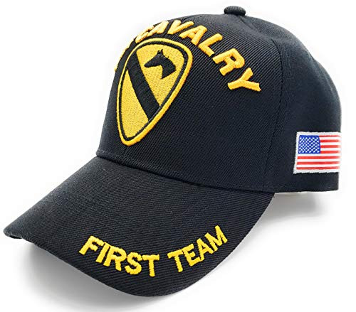 US Warriors Men's U.S. Army 1st Cavalry Division Baseball Hat One Size Black