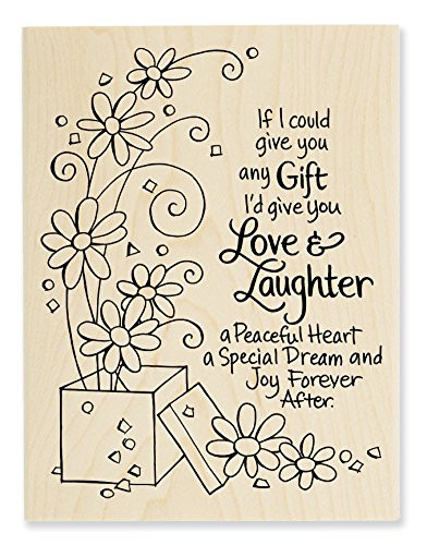 STAMPENDOUS Wood Stamp, Laughter Gift
