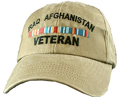 Eagle Crest Iraq Afghanistan Veteran Khaki Military Baseball Cap