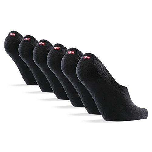 No Show Socks -US Women 11-13 // US Men 9.5-12.5- Black 6 Pairs-
