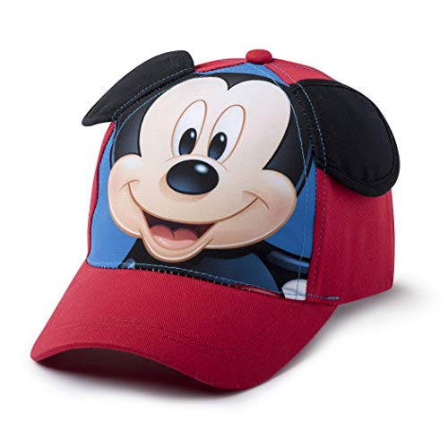 Disney Mickey Mouse Ears Baseball Cap Hat- Boys Ages 2-5- Red- Blue