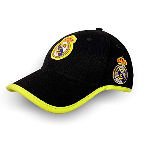 Real Madrid Cap- Licensed Real M. Black Baseball Cap- Embroidered Adjustable Cap