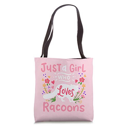 Raccon Just a Girl Who Loves Racoons Racoon Lover Gift Tote Bag Raccon Just a Girl Who Loves Racoons Racoon Lover Gift Tote Bag