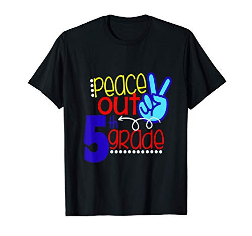 Last Day of School Peace Out Fifth Grade Shirt 5 Son Kids T-Shirt