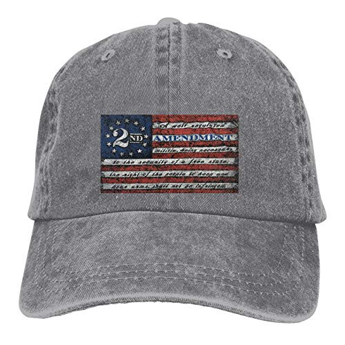 2nd Amendment Second Baseball Caps for Wome Men Trucker Hats Vintage Snapback Gray