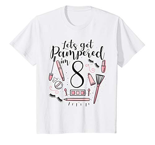 Kids 8 Year Old Spa Birthday Shirt Girls Pampered Day 8th Gift T-Shirt