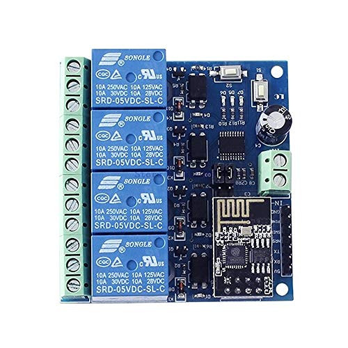 1pcs/lot A5-5v/12V ESP8266 ESP-01 4 Channel WiFi Relay Module IOT Smart Home Phone APP Controller Onboard ESP01
