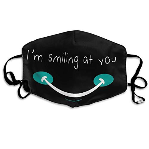 Face Mask Balaclava Mouth Cover For Fits All Womens mans Face Mouth Cover mask I'm Smiling at You Cloth Mask Washable