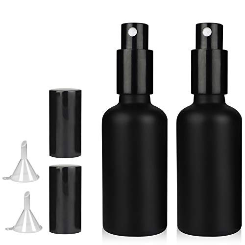 Glass Spray Bottle Pack of 2-1.7oz/50ml-Perfume Atomizer Spray Bottle-Martini Vermouth Sprayer for Cocktail-Empty Portable Perfume Spray Bottle